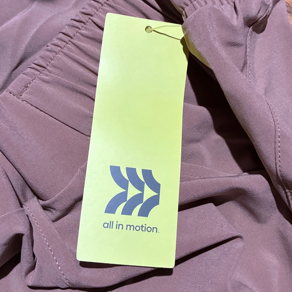 New! Women's All in Motion Tapered Stretch Woven Workout Pants Taupe XXL - Picture 10 of 10